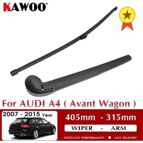 KAWOO Car Rear Wiper Blades Back Window Wipers Arm For AUDI A4 Avant Wagon Hatchback 2007 - 2015 Auto Windscreen Accessories