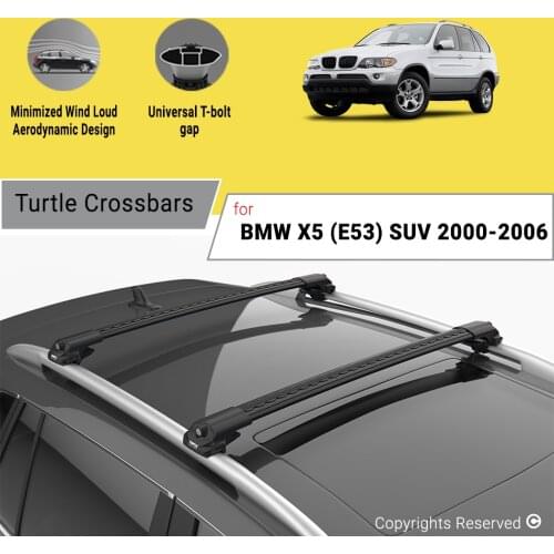 BARS FOR BMW X5 (E53) SUV 2000 - 2006 ALUMINUM ALLOY SIDEBARS CAR ROOF RACK LUGGAGE CARRIER CROSSBAR