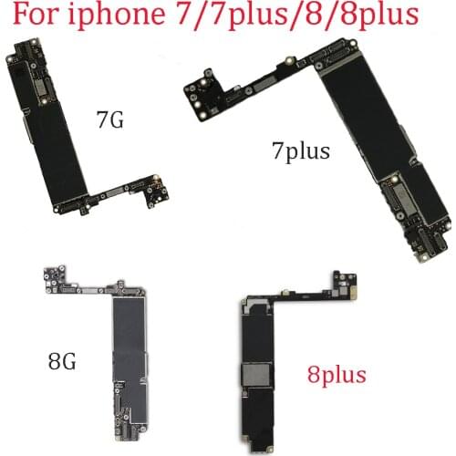 Free shipping Original 256GB motherboard for iphone 7 7plus logic board for iphone 8 8plus plate unlocked without touch ID