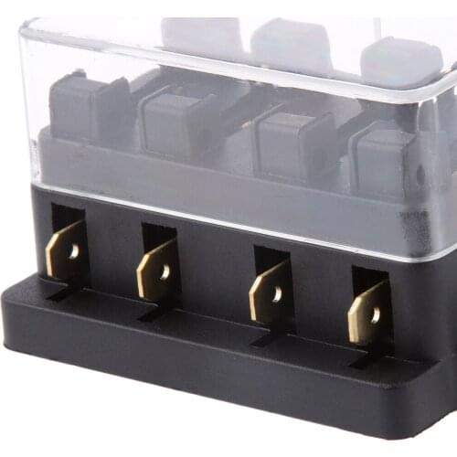 Fuse Holder Box 4 Way Car Vechile Circuit Automative Block +4pcs FUSE