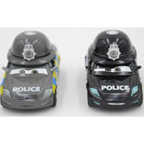 Disney Hot Sales Pixar Cars Lightning Mcqueen New 2pcs Mark Wheelsen Police UK & Gray Diecast Metal Alloy Modle Toy Car For Kids