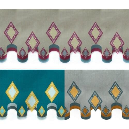 Geometric Valance Pelmet for Door Window Treatement Luxury Valance Curtains for Living Room Window Partition Decoration