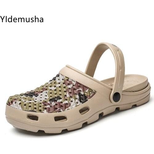 2021 Hot Sale Summer Cheap Clogs Men Yellow Men Beach Sandals Casual Outdoor Slip On Men Garden Shoes Unisex Sandalias De Hombre