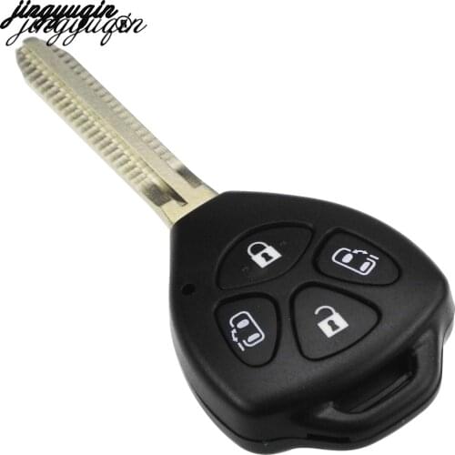 Jingyuqin 10pcs/lot 3/4 Buttons Car Key Shell Case Fob For Toyota Corolla Alphard Camry TOY43 Blade