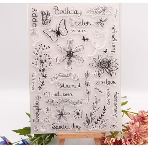 KLJUYP Spring Clear Stamps Scrapbook Paper Craft Clear stamp scrapbooking1714