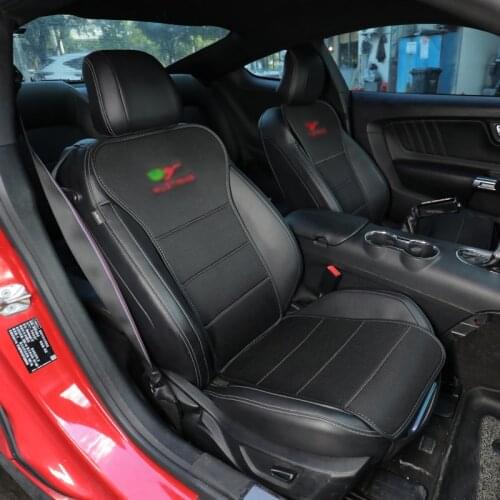 QHCP Cars Seat Mat Ice Silk 3D Front Seats Pads Vehicle Nylon Breathable Cool Mesh For Ford Mustang 2015-2020 Interior Accessory