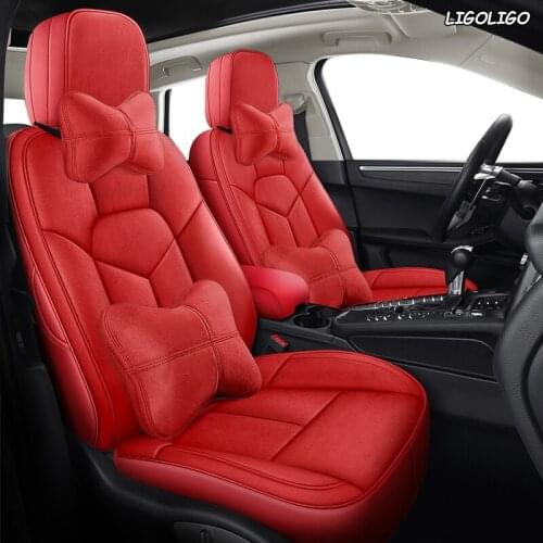 LIGOLIGO Custom Leather car seat cover For CHANGAN CS35 CS75 CS15 CS95 CS55 Benben EV MINI LOVE Yuexiang V3 V5 V7 CX20 car seat