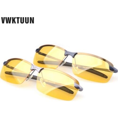 VWKTUUN Polarized Sunglasses Men Night Vision Goggles Mens Fishing Driving Glasses Male Oculos Anti-Glare Sun glasses For Men