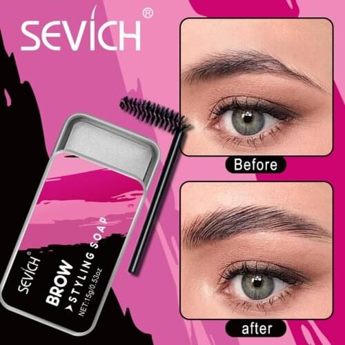 Sevich Brow Styling Soap 3D Eyebrow Setting Gel Natural Waterproof Long Lasting Tint Pomade Brow Makeup Balm Soap Cosmetics