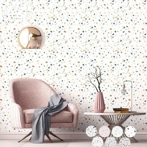 Nordic Style Terrazzo Wallpaper For Bathroom Bedroom Decoration Self Adhesive Floor Sticker Waterproof Wall Decal Home Art Decor