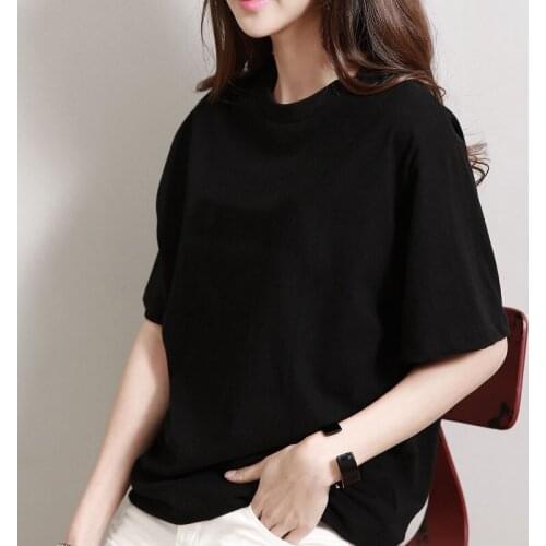 New Summer quality classic casual breathable hot short sleeve womens soft T-shirt