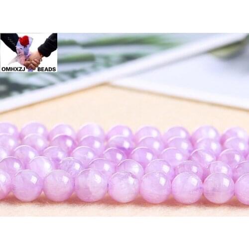 OMH Wholesale JD127 6 8 10mm Natural Jewelry DIY Making Bracelet Necklace Natural AAA 7A Kunzite Loose Spacer Round Beads