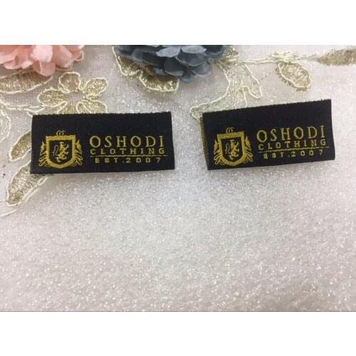 Free shipping Customized (1000pcs/lot) garment clothing tags /Woven Labels/ custom clothing labels/main labels/damask label