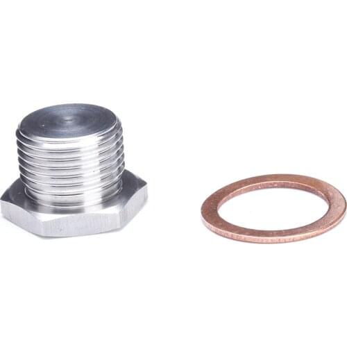 304 Stainless Steel M18 X 1.5 Thread O2 Oxygen Sensor Plug Fit For American European Japanese Cars and Trucks