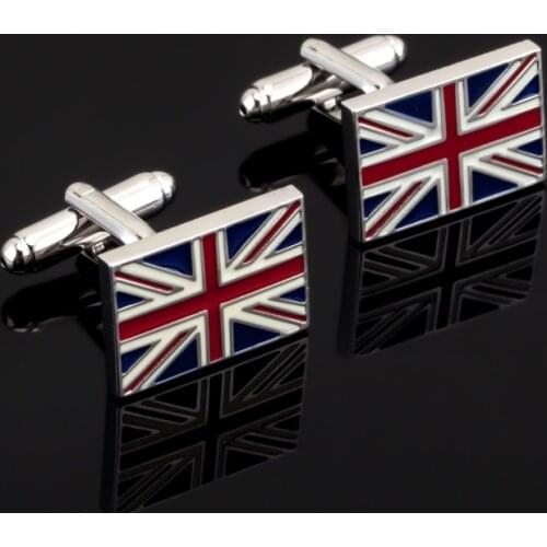 Luxury Shirt 2017 UK British Flag Cufflinks For Man Luxury Stylish Suit Shirt cuff Link Retail &Wholesale Fashion Style