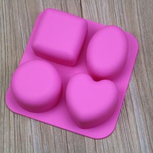 Random Color DIY Handmade 1Pcs Fondant Cake Decorating 3D Stereo Multifunction Soap Mould Silicone Geometry Shape