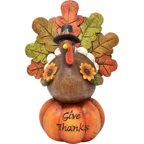 Halloween Pumpkin Decoration Thanksgiving Pumpkin Turkey Decoration Figurine Party Christmas Decoration Resin Decoration