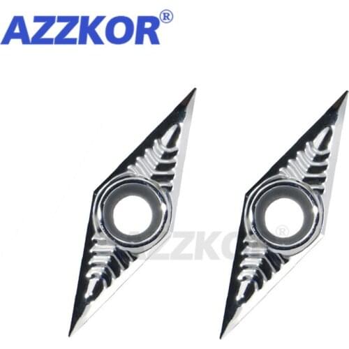 VCGT1604-AK LL-NT01 Turning Tool Insert CNC Center Lathe For Copper Aluminum Metal AZZKOR Ceramic Carbide Diamond Blade VBGT1604