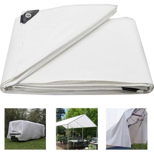 Heavy Duty Poly Tarp Waterproof Tarpaulin Canopies Tent Reinforced Boat Car Cover LBShipping
