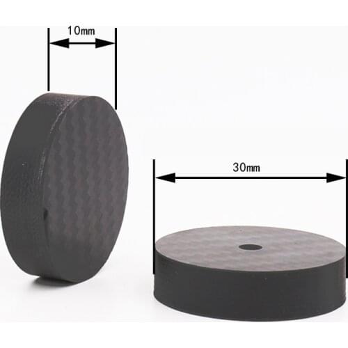 High quality 8pcs 30mm*10mm black Carbon Fiber Speaker Spike, Mat Base Pad Shoe Isolation HIFI Mount