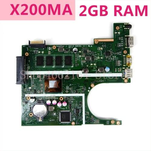 X200MA N2920/N2930/N2940 CPU 2GB RAM Mainboard For ASUS F200MA F200M X200M X200MA laptop Motherboard 100% Tested Free Shipping