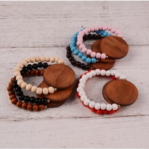 2021 New Wooden Beads Charm Bracelets for Women Girl Custom Engraving Original Personal Wood Bangle Bracelet Jewelry Accessories