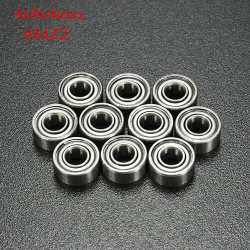 10 Pcs/Set Miniature 684ZZ 4*9*4 mm Ball Bearings Motor Quadcopter Bearing Steel