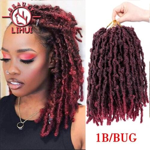 14 Inch Full Star Bug Crochet Hair Short Distressed Faux Locs Crochet Hair Pre looped Butterfly Bob Locs Pre-twisted Braids