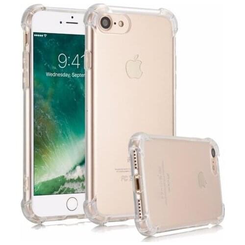 200PCS/Lot Crystal Clear Transparent Anti Knock Shock Soft TPU Gel Silicone Case For iPhone 8 7 6S Plus 5S X Mobile Phone Cases