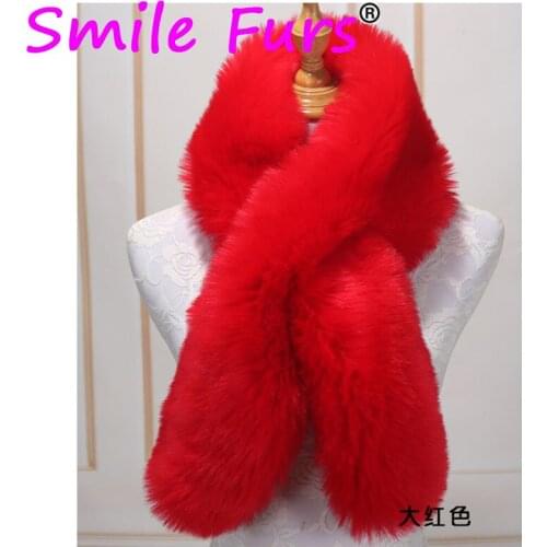 Faux Fox Fur scarf Crossover Fur Scarf 118*19cm