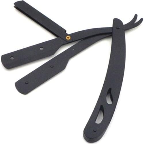 2020 Knife Trimmer Barber Face Razor Black Shaving Folding Knives Men Shaver Razor Holder Hair Remove Tools Stainless Steel