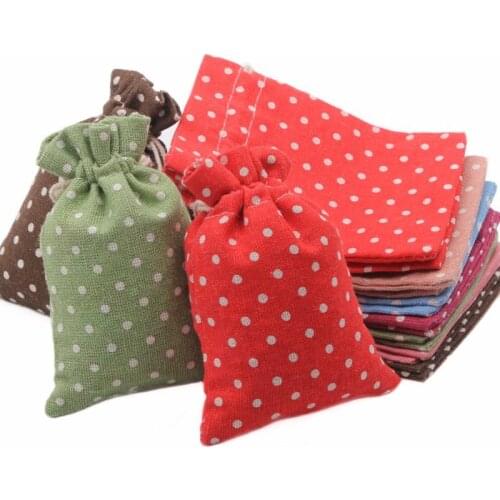 10pcs 10x14cm Small fresh jewelry gift cotton packaging bag Party wedding gift packaging box Home decoration ornaments crafts