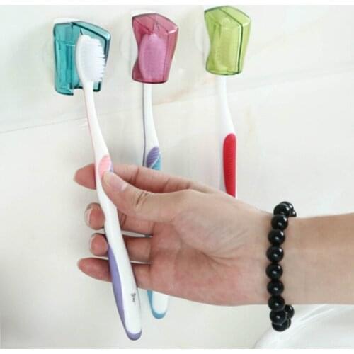 3 Piece/Set Suction Cup Toothbrush Holder Toothbrush Cover Storage Wall Mount Rack Bathroom Product Toothbrush Accessories