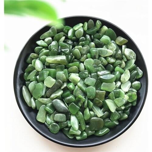 50g 7-9mm Natural Green Jasper Jade Stone Polished Reiki Chakra Healing Crystals Natural Stones and Minerals