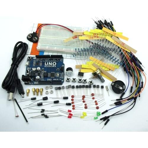 ASK-02 Electronic Project Starter Kit UNO R3 for arduino Resistors Capacitor LED