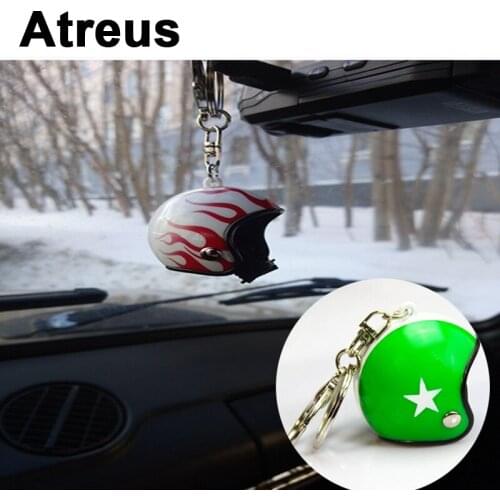 Atreus Car Motorcycle Bike Safety Helmet Key Chain Ornaments For Mercedes benz W204 W203 W211 AMG Mini cooper Skoda octavia a5