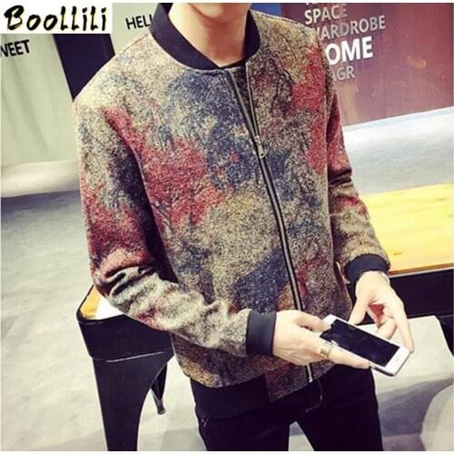 Boollili European Casual Mens Jacket Spring-autumn Baseball Mens Jackets and Coats Cotton Mens Coat Bomber Jacket Plus Size 5XL