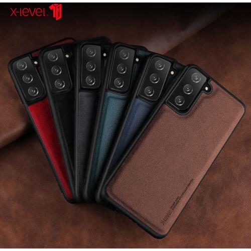 X-Level Leather Case Luxury Ultra Soft Silicone Shockproof Back edge Cover Coque For Samsung Galaxy S20 S21 Ultra A52 NOTE 20
