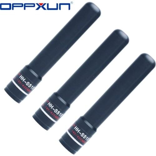 OPPXUN HH S518 SMA Male 144 430MHz High Gain Dual Band Short Antenna Two Way Radio Aerial For Vertex iCOM iRadio Baofeng KSUN