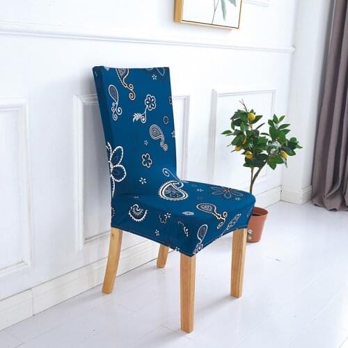 Spandex Elastic Printing Dining Chair Slipcover Modern Removable Anti-dirty Kitchen Seat Case Stretch Chair Cover for Banquet