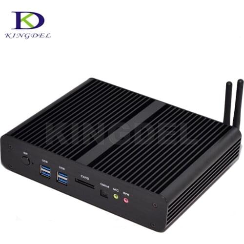 Windows10 Intel 4th Mini itx PC i7 4500U/4510U 16/512 HTPC Intel Fanless Computer Ultra HD 4K 2*Gigabit LAN+2*HDMI+SPDIF
