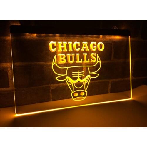 LD004- Bulls Sport Bar LED Neon Light Sign home decor crafts