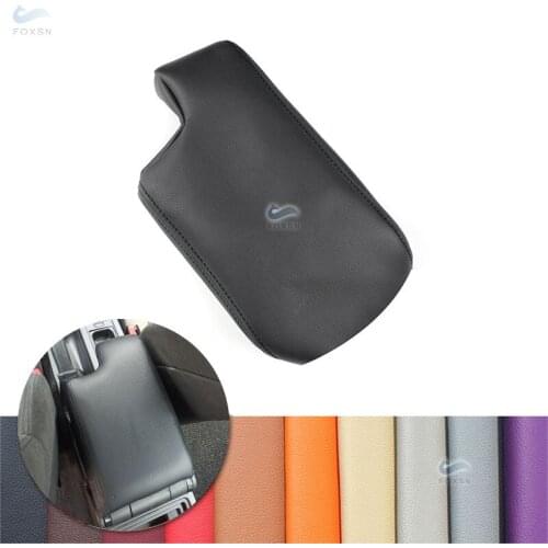 LHD For BMW 3 Series E46 1998- 2005 Car Accessories Interior Center Console Lid Armrest Box Microfiber Leather Cover Decor Black