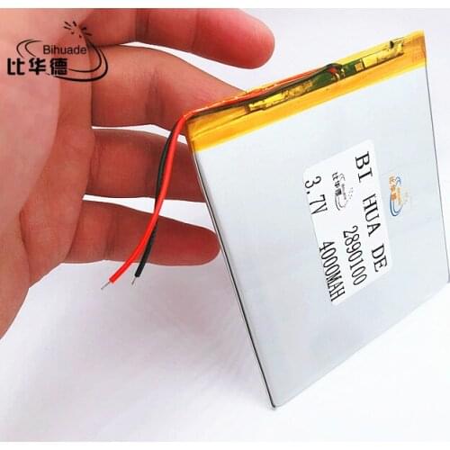 Li-po 2890100 3.7V,4000mAH (polymer lithium ion battery) Li-ion battery for tablet pc 7 inch 8 inch 9inch