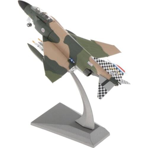 1/100 Die-Cast American F-4 Fighter Phantom Plane Aircraft Toys w/ Stand