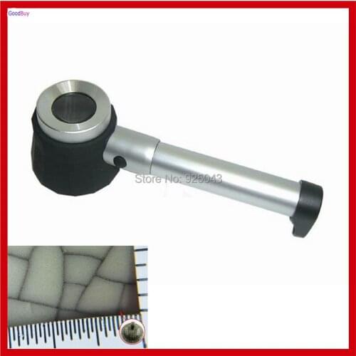 New Portable 30x Led Magnifier With Scale, Fabric Jewelry Antique Curio Identification Authenticate Magnifier