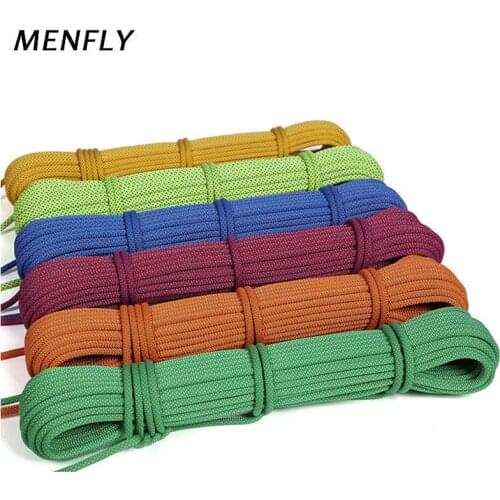 MENFLY Camping Paracord 6mm Outdoor Survival Escalada Auxiliary Rope Hiking Alpinism Binding Knot String Accessories