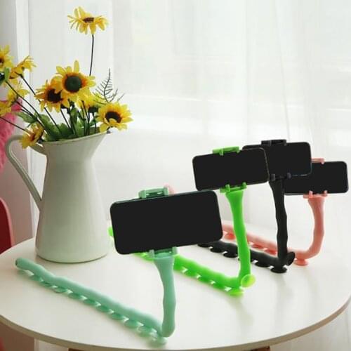 Cute rubber Caterpillar Lazy Bracket Mobile Phone Holder Worm Flexible Phone Suction Cup Stand For Home Wall Desktop Bicycle