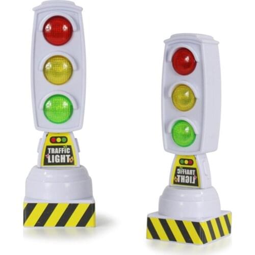 Simulation Traffic Signs Stop Music Light Block Model Early Education toy Kids Montessori Dollhouse Antistress Toys for Children
