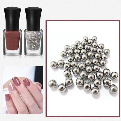 Nagellak Mengen Ballen 5mm Rvs Kralen Roerwerk voor Mixing Nail Agitator Poolse Glitter Polish Nail Art Balls Tool B7B4